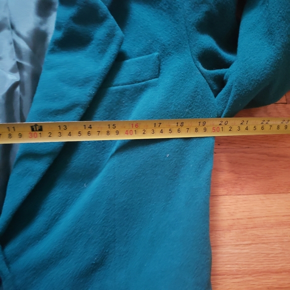 Hunt Club Vintage Womens Green Two Button Merino & Lambs Wool Blazer Sz 10T - Picture 6 of 14